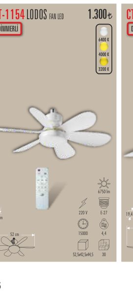 CATA CT-1154 · LODOS FAN LED DİMMERLİ