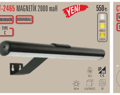 CATA CT-2465 · i N MAGNETİK maH E Y MIKNATISLI KUMANDALI