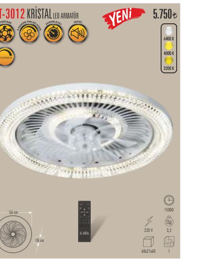 CATA CT-3012 · i N KRİSTAL E Y LED ARMATÜR R A V L S F İ Z M P H I C D K