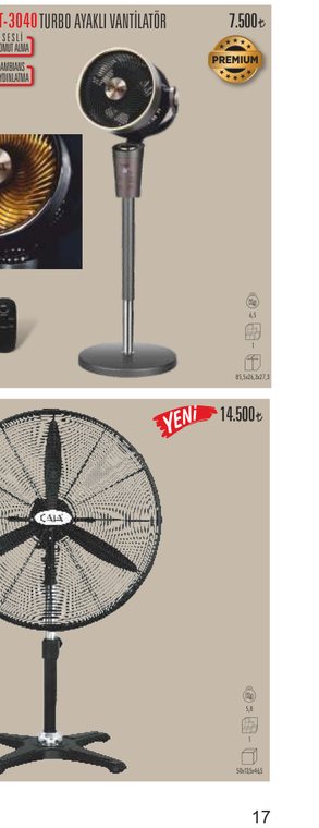 CATA CT-3040 · TURBO AYAKLI VANTİLATÖR SESLİ ALMA