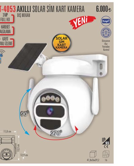 CATA CT-4053 · AKILLI SOLAR SİM KART KAMERA MP DIŞ MEKAN i N E FULL HD Y
