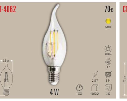 CATA CT-4062 · LED Ampul ve Filament