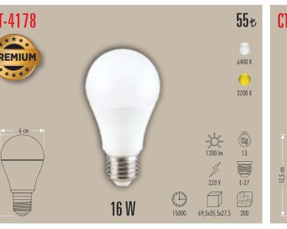 CATA CT-4178 · LED Ampul ve Filament