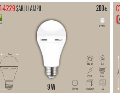 CATA CT-4229 · ŞARJLI AMPUL
