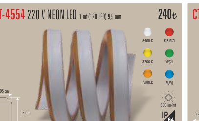 CATA CT-4554 · V NEON LED mt (120 LED) mm