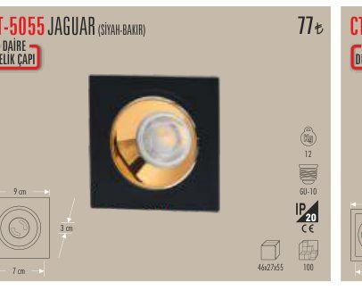 CATA CT-5055 · JAGUAR (SİYAH-BAKIR) DAİRE ÇAPI DELİK