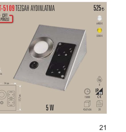 CATA CT-5109 · TEZGAH AYDINLATMA ÇİFT