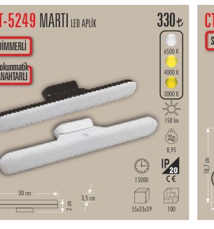 CATA CT-5249 · MARTI LED APLİK SENSÖRLÜ