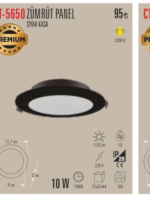 CATA CT-5650 · ZÜMRÜT PANEL SİYAH KASA