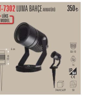 CATA CT-7302 · LUMA BAHÇE ARMATÜRÜ LÜKS