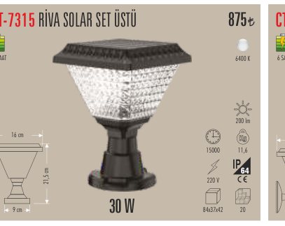 CATA CT-7315 · RİVA SOLAR SET ÜSTÜ