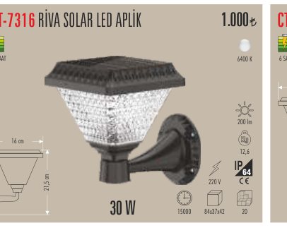 CATA CT-7316 · RİVA SOLAR LED APLİK