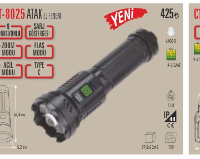 CATA CT-8025 · i N ATAK E Y EL FENERİ ŞARJ