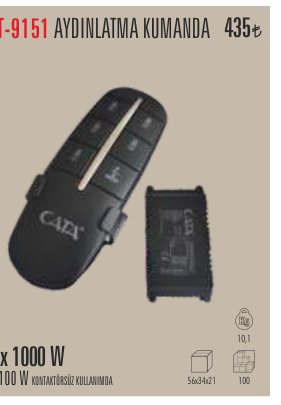 CATA CT-9151 · AYDINLATMA KUMANDA