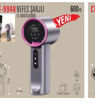 CATA CT-9948 · NEFES ŞARJLI i EL VANTİLATÖRÜ N E Y